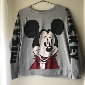 Mickey Mouse Sweatshirt with Cut-outs Size Large
